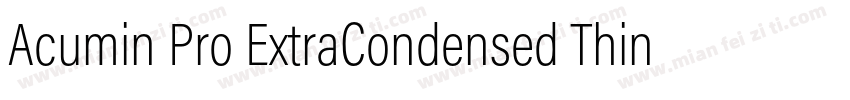 Acumin Pro ExtraCondensed Thin字体转换